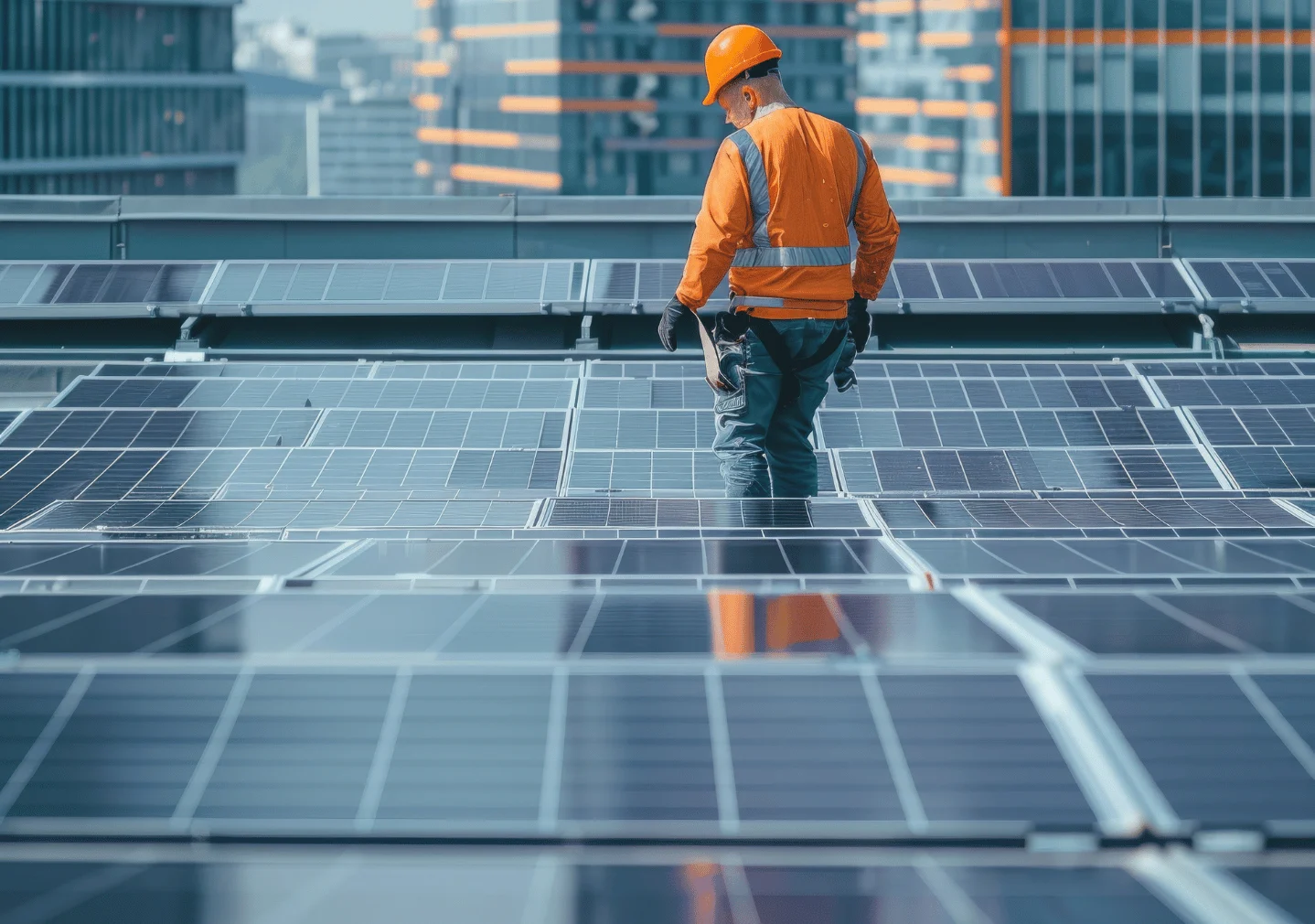 solar panel on roof